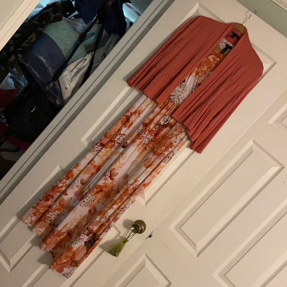 Ladies 2 piece maxi dress & jacket set S
